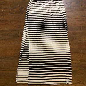Black and White Stripe Skirt
